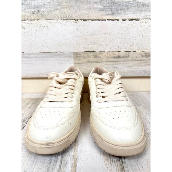 Saye Mens 11.5 Cream Brown M82 Hybrid Vegan Leather Chunky Platform Sneakers main image 6